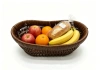 Brown vine-like ingot-shaped storage basin, fruit and snack basket, bread basket, toy storage basket, supermarket gift packaging basket, souvenir packaging basket, kitchen sauce storage basket, vegetable basket, tissue paper storage basket, cosmetics basket Application Scenario